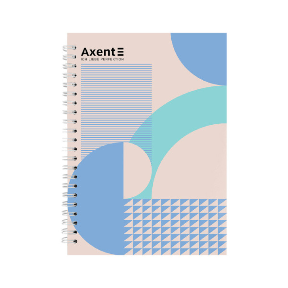 Блокнот Axent на спіралі А5 96 аркушів, клітинка, тверда обкладинка №20 (8032-20-A)