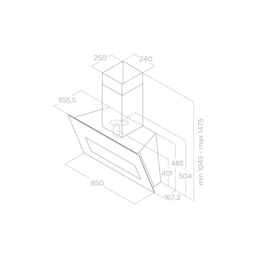 Витяжка кухонна Elica BLOOM-S DEKT/A/85