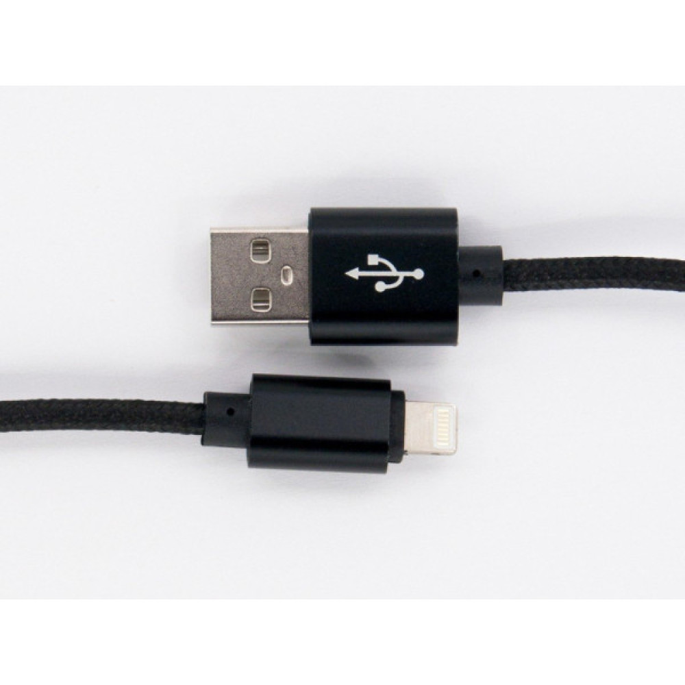 Дата кабель USB 2.0 AM to Lightning 1.0m black Dengos (NTK-L-MT-BLACK)