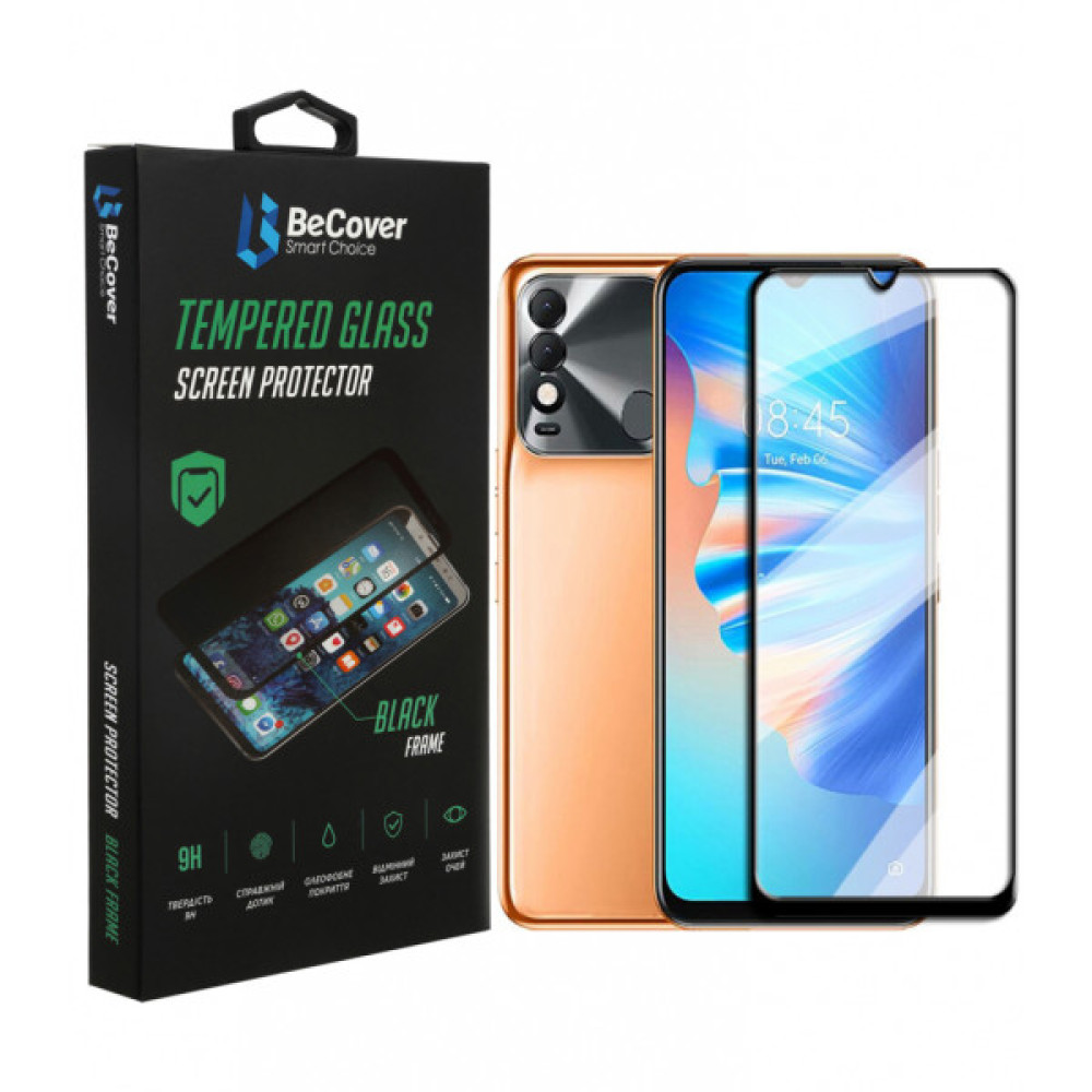 Скло захисне BeCover Tecno Spark 8T Black (707328) Скло захисне BeCover Tecno Spark 8T Black (707328)