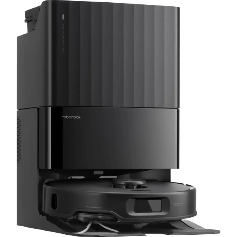 Робот-пилосос Roborock Qrevo Edge 5V1, h=9.8см, вологе прибирання, конт пил -0.32л, автон. робота до 180хв, Wi-Fi, станція самоочищ., чорний
