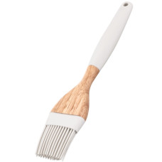 Пензлик кулінарний Ardesto Tasty Baking, 22.3см, силікон, дерево, сірий світлий (AR1561G)