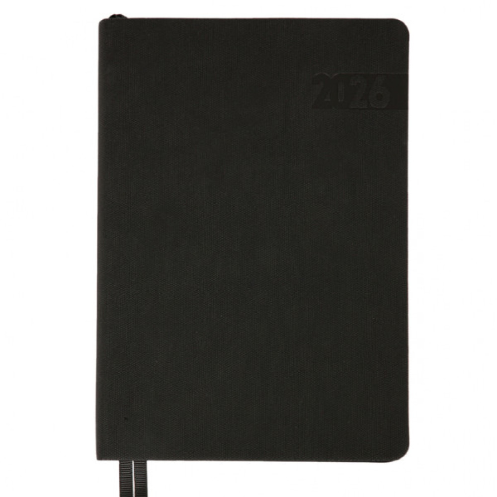 Тижневик Leo planner А5 датований 2026 "Boss", м'який, чорний, 368 сторінок (252634)