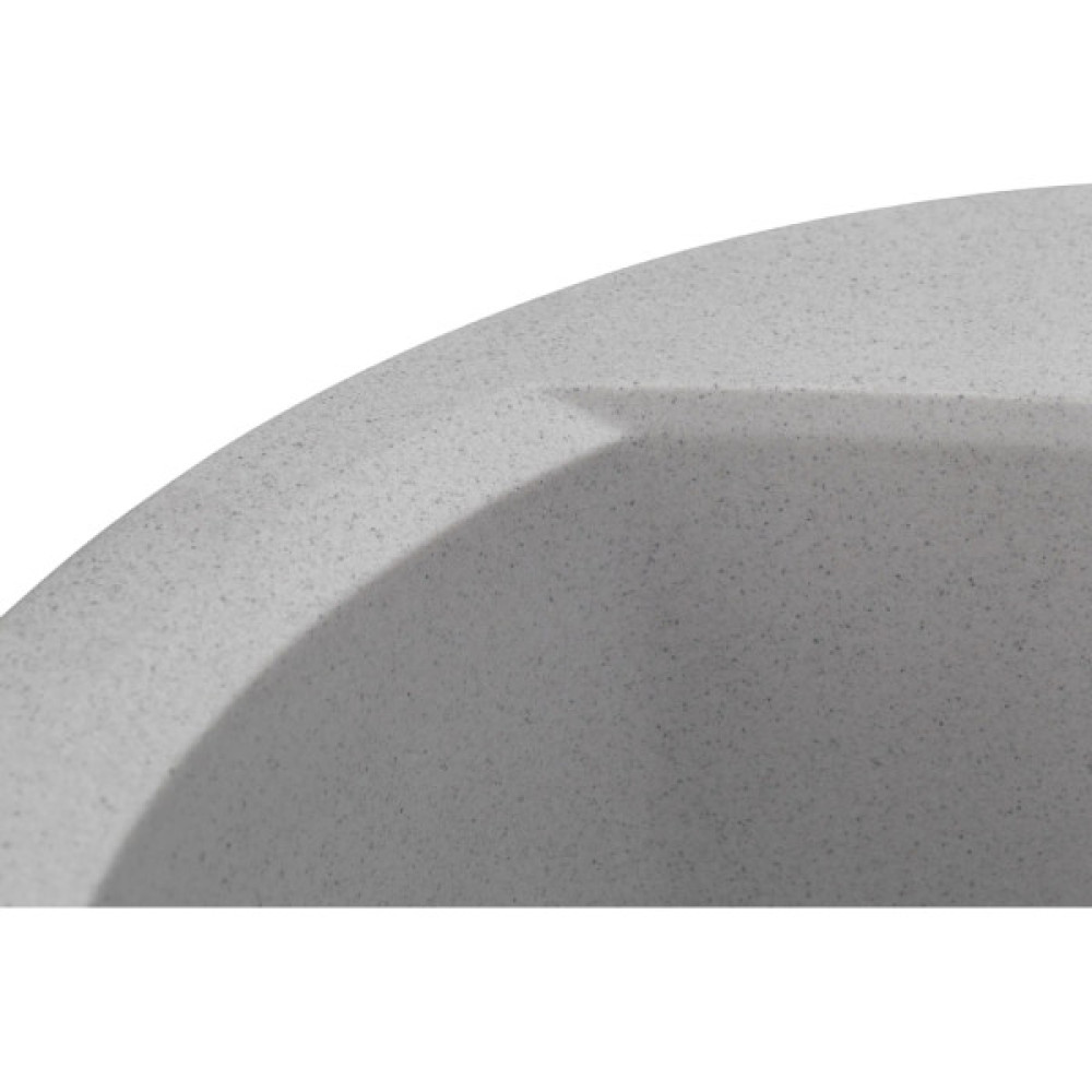 Мийка кухонна GRANADO RONDA gris з сифоном (470*490mm.) (gr2208)