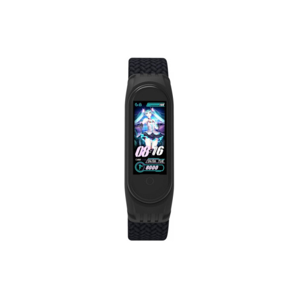 Ремінець до фітнес браслета Armorstandart Braided Solo Loop для Xiaomi Mi Band 4/5/6 Black size M (ARM58769)