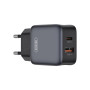 Зарядний пристрій XO L156 USB-C PD30W + USB-A QC3.0 Black (L156.black) Зарядний пристрій XO L156 USB-C PD30W + USB-A QC3.0 Black (L156.black)