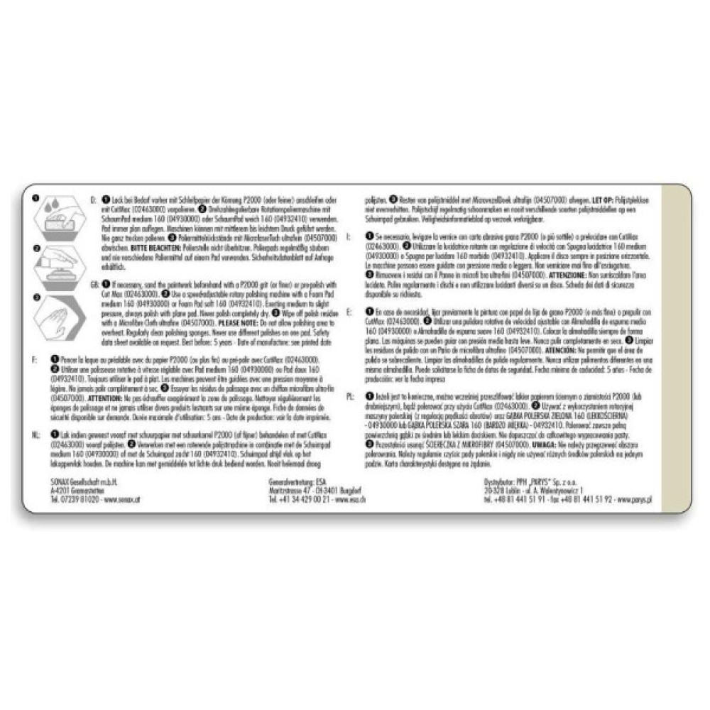 Автополіроль Sonax PROFILINE Perfect Finish 4-6 250 мл (224141) Автополіроль Sonax PROFILINE Perfect Finish 4-6 250 мл (224141)