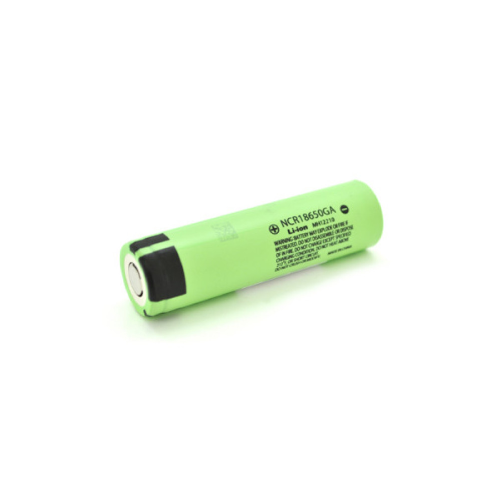 Акумулятор 18650 3300mAh, Li-Ion, TipTop, 10A, 4.2/3.6/2.5V, green Panasonic (NCR18650GA / 26914)