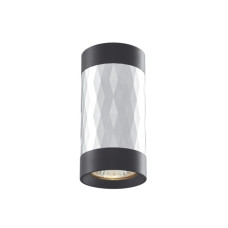 Світильник точковий Videx під лампу GU10 SPF03A накладний чорний + срібляста призма (VL-SPF03A-SPB)