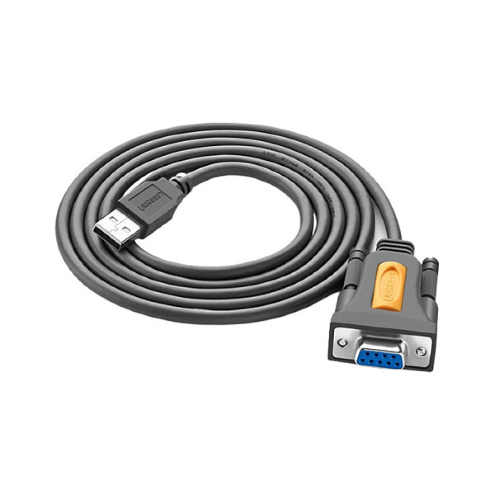 Кабель для передачі даних USB to COM F 1.5m DB9 RS-232 CR104 black Ugreen (20201)