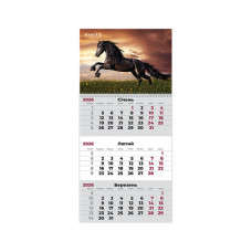 Календар Axent настінний квартальний на 2026 р.Horses 1 (8801-26-14-A)