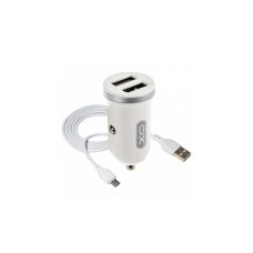 Зарядний пристрій XO 2xUSB 2.1A + cable USB to Micro 5P white (TZ08-M-WH)
