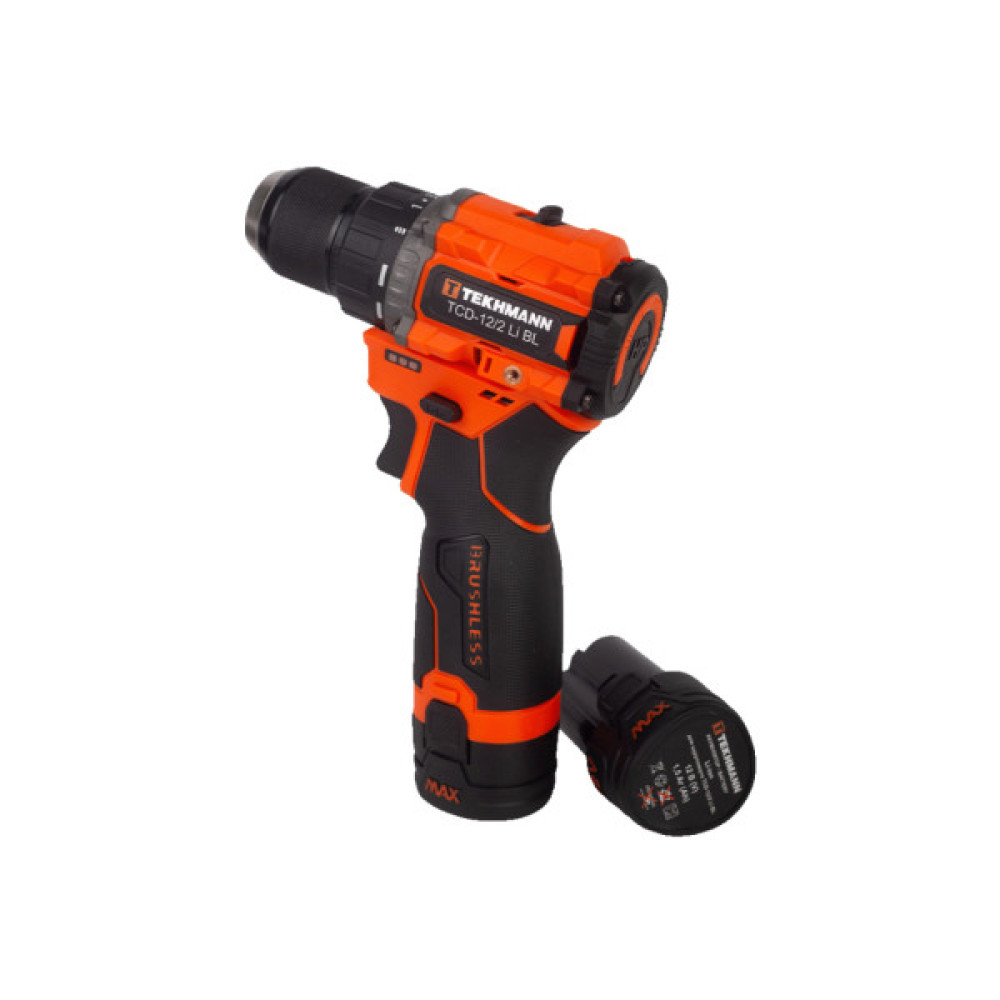 Шуруповерт Tekhmann TCD-12/2 Li BL, 12V, 2x1.5Ah (854606)