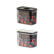 Харчовий контейнер Herevin Canister-Vacuum Lid-White-Black вакумна кришка 1.2 л (161179-000)