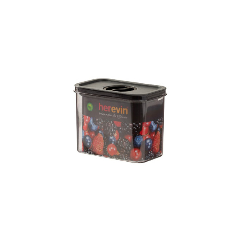 Харчовий контейнер Herevin Canister-Vacuum Lid-White-Black вакумна кришка 1.2 л (161179-000)