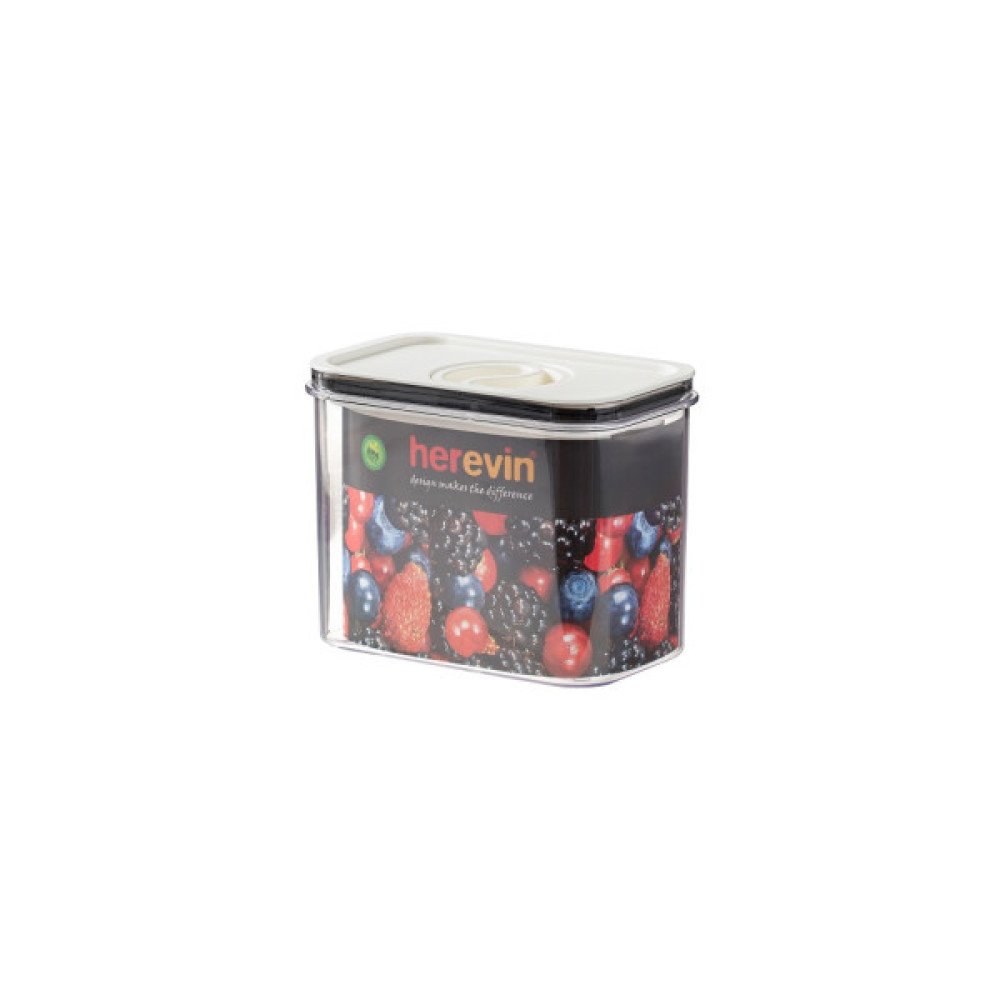 Харчовий контейнер Herevin Canister-Vacuum Lid-White-Black вакумна кришка 1.2 л (161179-000)