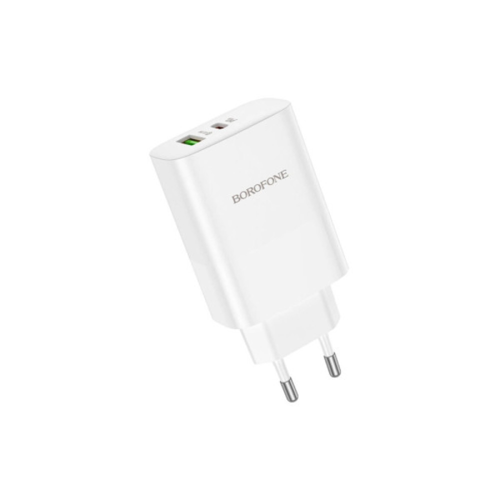 Зарядний пристрій BOROFONE BN10 Sunlight 1xUSB-C PD65W + 1xUSB-A White (6974443388190)
