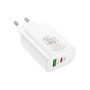Зарядний пристрій BOROFONE BN10 Sunlight 1xUSB-C PD65W + 1xUSB-A White (6974443388190)