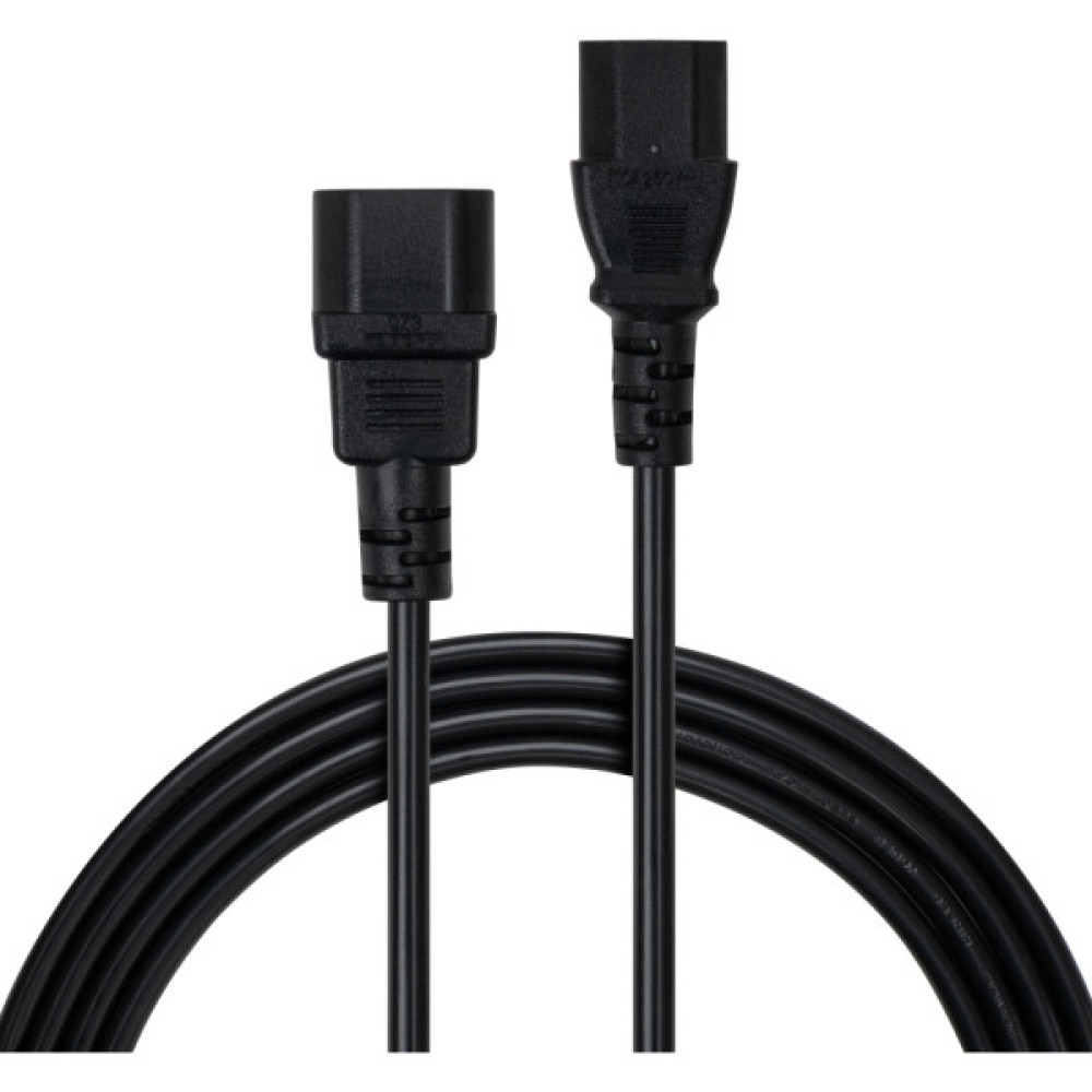 Кабель живлення C13 to C14 3.0m 1mm2 Vinga (VCPP1C13143BK)