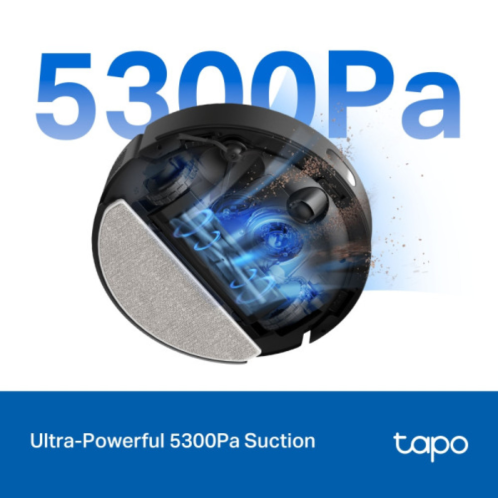 Робот-пилосмок TP-LINK TAPO RV 30 MAX LIDAR з підтримкою вологого прибирання + док-станція