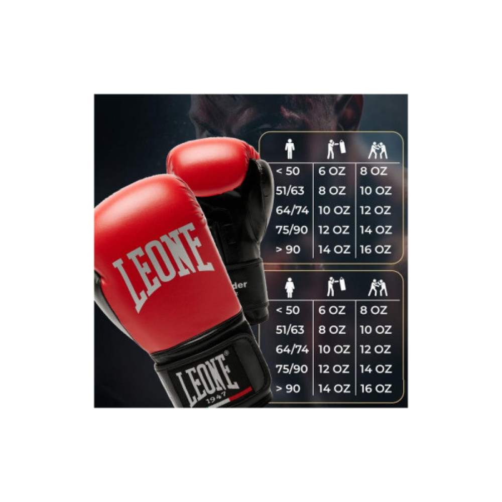 Боксерські рукавички Leone GN383 Thunder Red 10 унцій (GN383_Red_10oz)