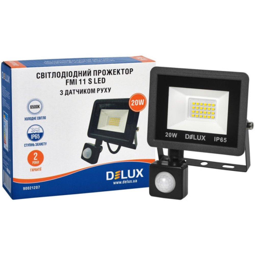 Прожектор Delux FMI 11 S LED 20Вт 6500K IP65 (90021207)