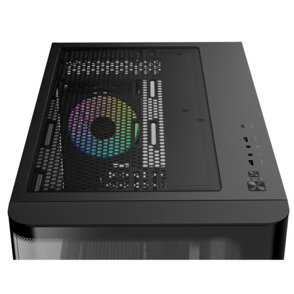 Корпус для ПК OCYPUS IOTA C70 BK CURVE ARGB DIGITAL (IOTA-C70-BKD400CD-GL)