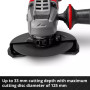 Шліфувальна машина Einhell Professional, TP-AG 18/125 CE Q Li-Solo, 18V, 4Ah, 125мм, 3000–10500об/хв, ЗП, 1.69кг (4431155K)