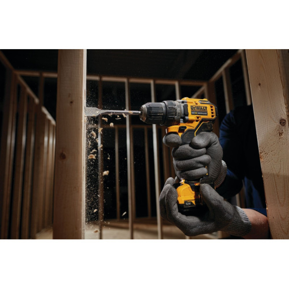Дриль-шурупокрут DeWalt безщітковий XR Li-Ion 12В акб 2х2А·год 57.5Нм 425-1500об/хв патрон 10мм ЗП кейс 1.1кг