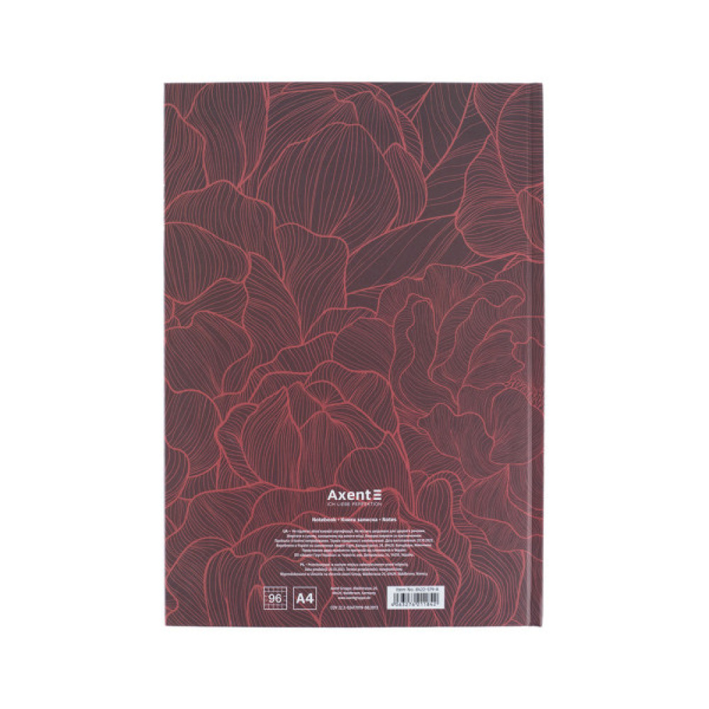 Канцелярська книга Axent Earth colors Graceful А4 96 аркушів клітинка (8422-579-A)