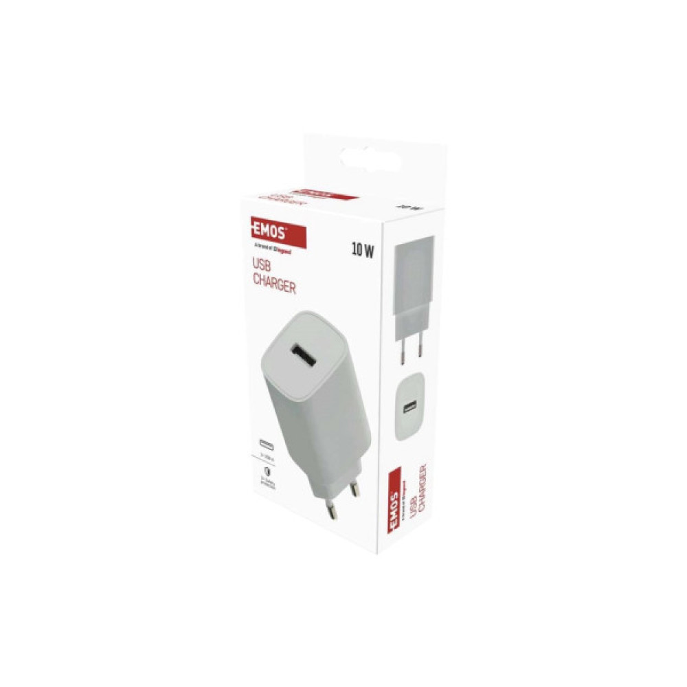 Зарядний пристрій EMOS V01B10 USB-A 10W (V01B10)
