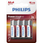 Батарейка Philips AA LR6 Power Alkaline * 4 (LR6P4B/10) Батарейка Philips AA LR6 Power Alkaline * 4 (LR6P4B/10)