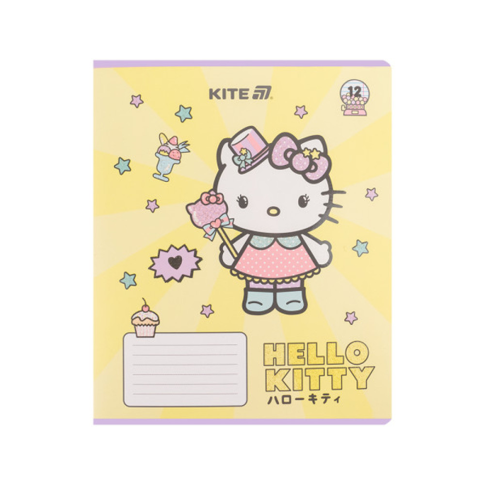 Зошит Kite Hello Kitty, 12 аркушів, лінія (HK25-234-1)