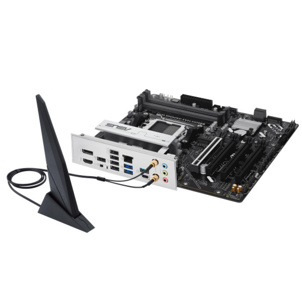 Материнcька плата ASUS B850M MAX GAMING WIFI sAM5 B850 4xDDR5 M.2 HDMI DP WiFi BT mATX