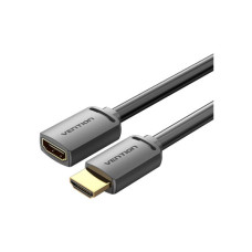 Кабель мультимедійний HDMI M to HDMI F 1.0m V2.0 4K60Hz PVC black Vention (AHCBF)