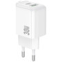 Зарядний пристрій BOROFONE BAS45A 1xUSB-C PD30W + 1xUSB QC3.0 white (6941991113871)