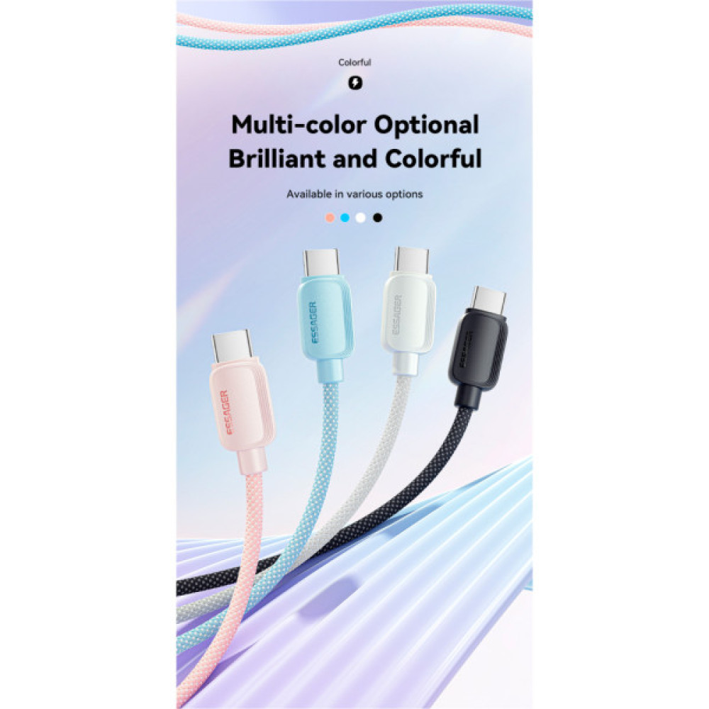 Дата кабель USB-C to USB-C 1.0m 100W blue Essager (EXCTT1-WL03-P)