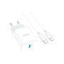 Зарядний пристрій HOCO C104A USB-C PD20W + cable USB-C to USB-C white (6931474782915) Зарядний пристрій HOCO C104A USB-C PD20W + cable USB-C to USB-C white (6931474782915)
