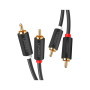 Кабель мультимедійний 2xRCA M to 2xRCA M 2.0m AV104 black Ugreen (10518)