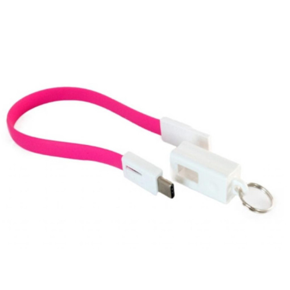 Дата кабель USB 2.0 AM to USB-C 0.18m pink Extradigital (KBU1788)