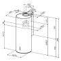 Витяжка Faber купольна, 37см, 1136м.куб/год, Cylindra Plus Bk Matt A37, чорний матовий