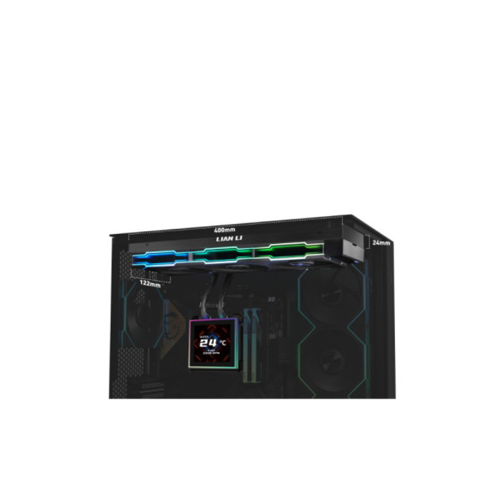Система рідинного охолодження Lian Li HydroShift II LCD-S 360CL Black (G89.GHS2LCDS36CB.00)