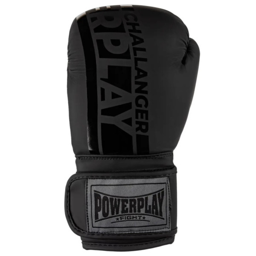 Боксерські рукавички PowerPlay 3086 Matt Challenger Чорні 10 унцій (PP_3086_10oz_Black)