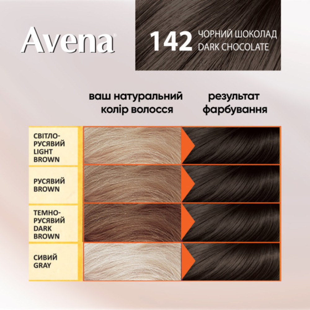 Фарба для волосся Acme Color Avena Rich Color Стійка 142 - Чорний шоколад (4823115502674)