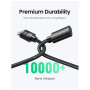 Кабель мультимедійний HDMI M to HDMI F 1.0m 8K HD151 black Ugreen (40447)