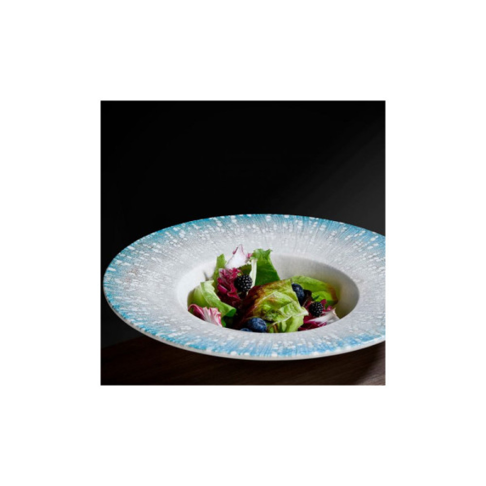 Тарілка By Bone серія "Vista" для пасти з піднятим бортом 25 см (VIS-ZT-25-CK)