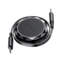 Дата кабель USB-C to USB-C 0.8m 60W dual retraction C13-03 Black Acefast (6974316280132)