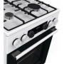 Плита Gorenje комбінована, 70л, 50x60см, метал. кришка, дисплей, IconLed, емальовані, білий