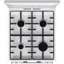 Плита Gorenje комбінована, 70л, 50x60см, метал. кришка, дисплей, IconLed, емальовані, білий