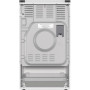 Плита Gorenje комбінована, 70л, 50x60см, метал. кришка, дисплей, IconLed, емальовані, білий